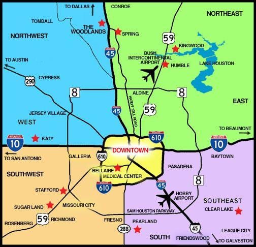 Houston airport map | Houston Map 360