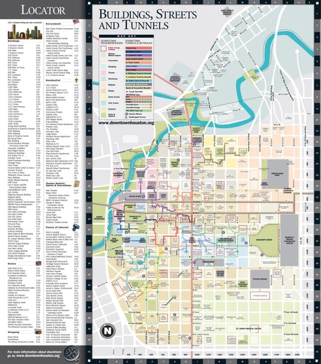 Houston city center map