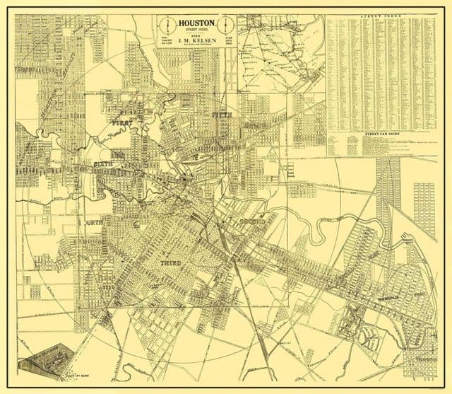 Houston historical map