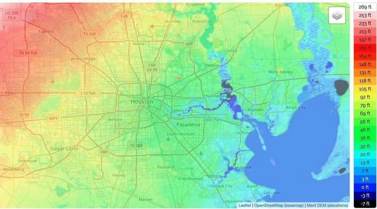 Houston topographic map | Houston Map 360