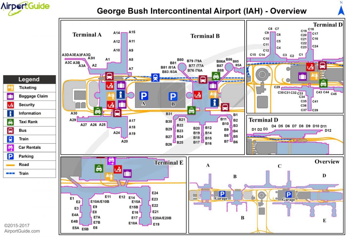 Houston airport terminal map