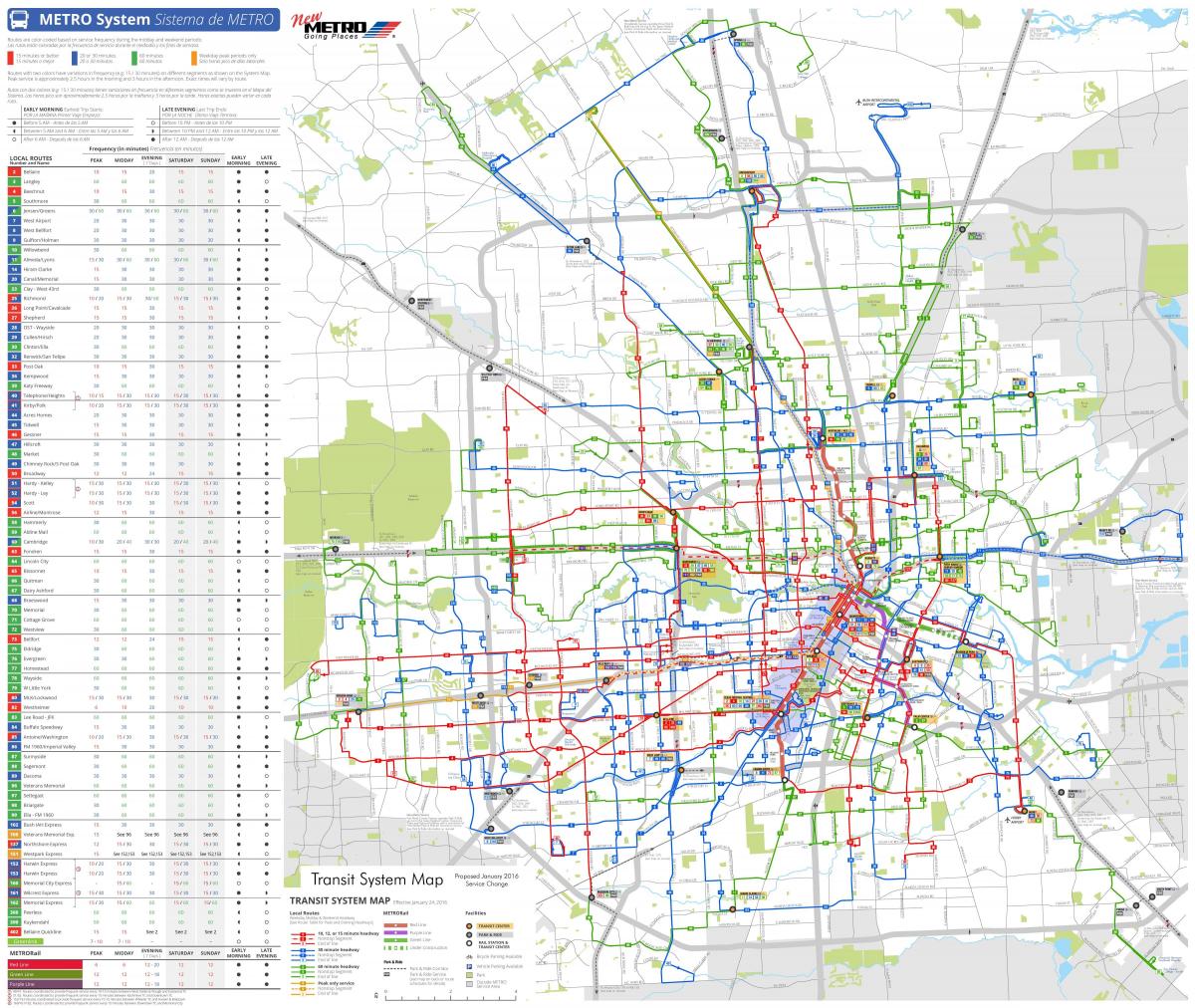 Houston bus station map