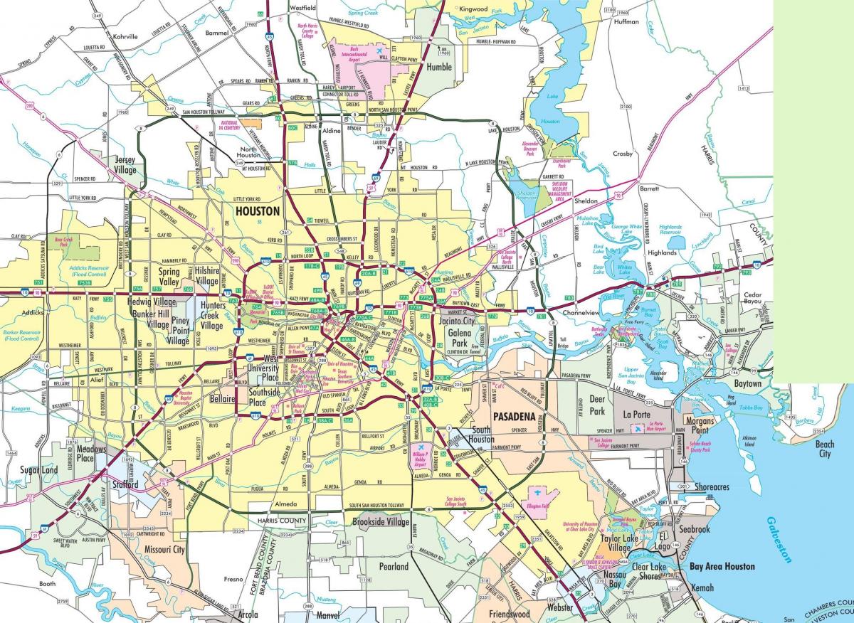 Houston city map