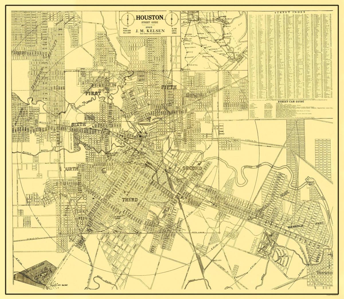 Houston historical map