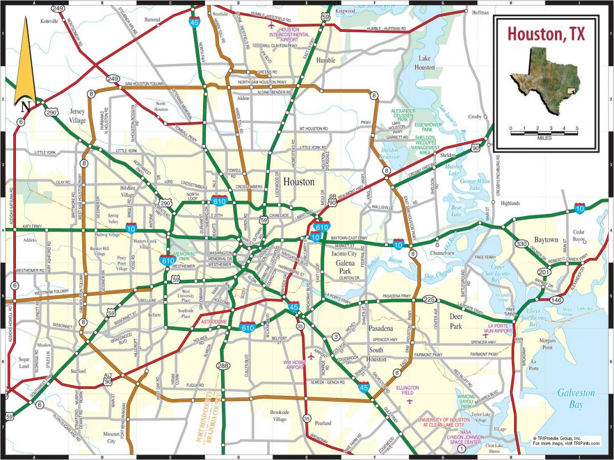 Houston roads map