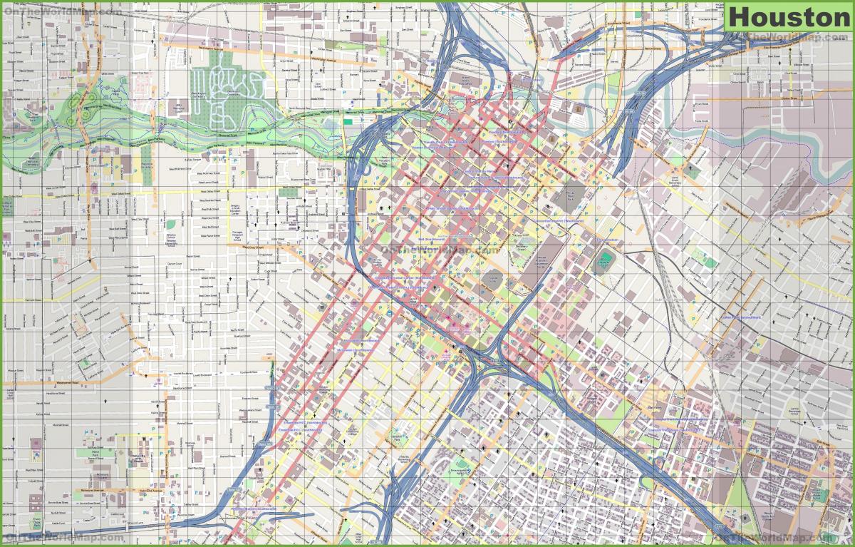 Houston streets map