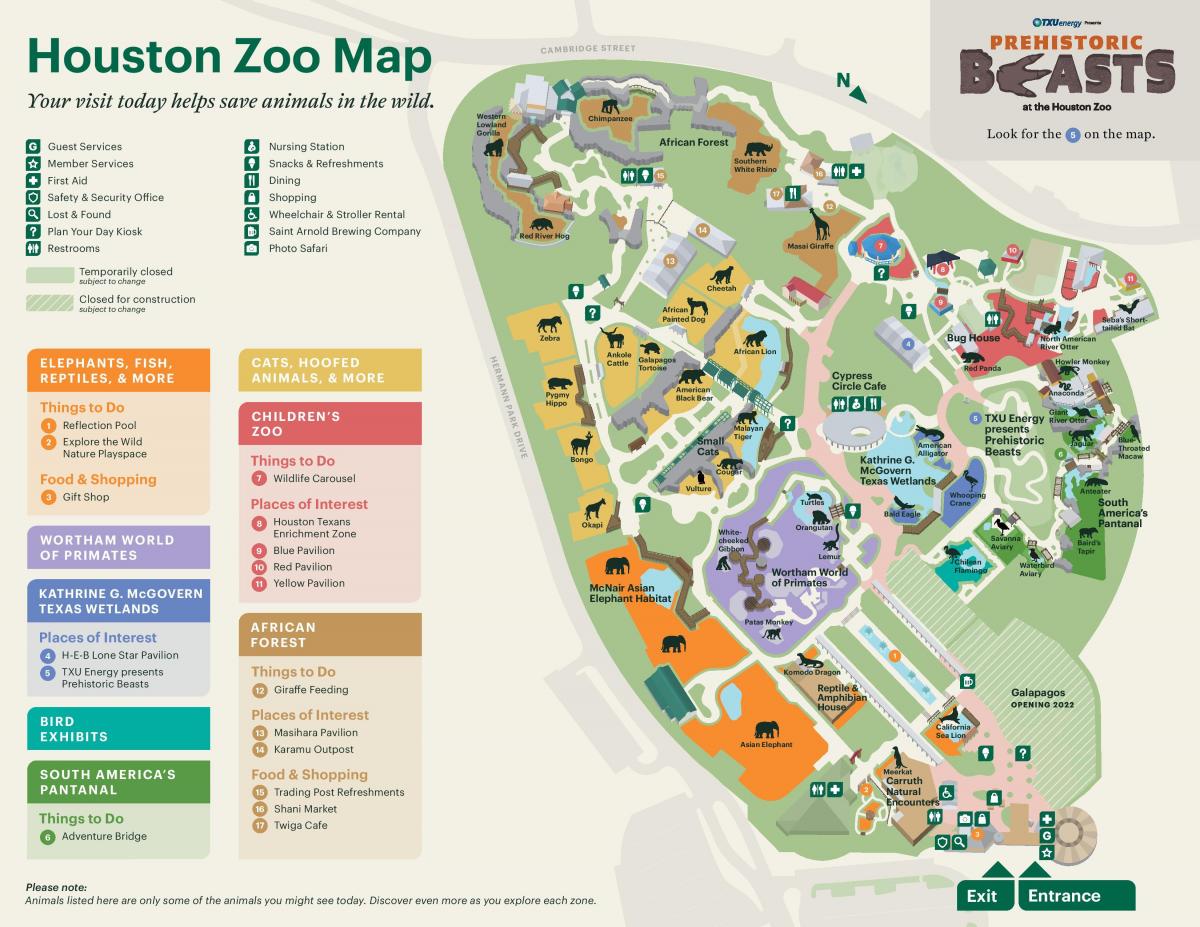 Houston zoo park map